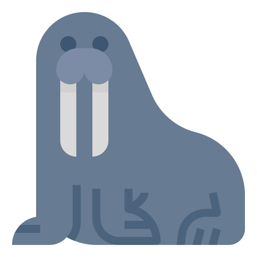walrus Aphiradee (monkik) Flat icoon