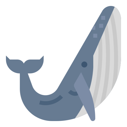 walvis Aphiradee (monkik) Flat icoon