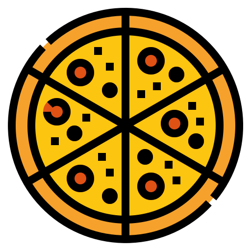 pizza Aphiradee (monkik) Lineal Color icon