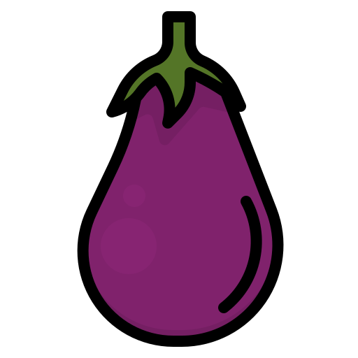 aubergine dDara Lineal Color Icône