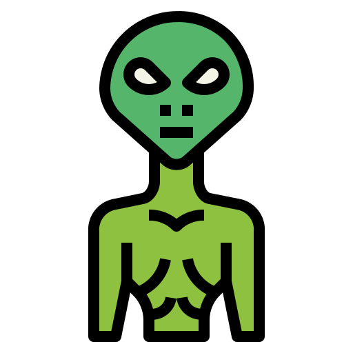 Alien Smalllikeart Lineal Color icon