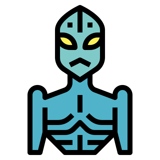 extraterrestre Smalllikeart Lineal Color icono