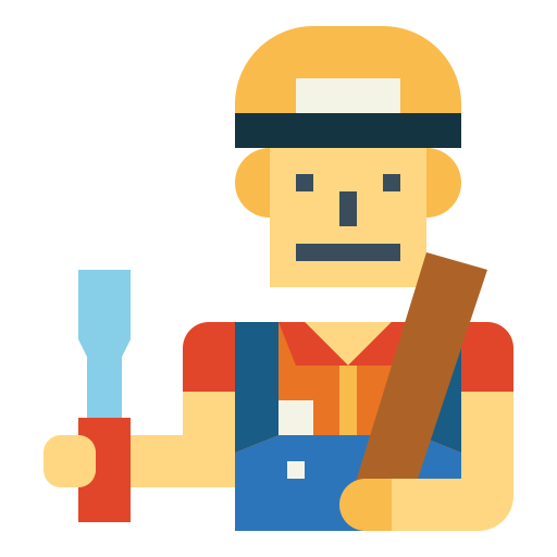 Worker Smalllikeart Flat icon