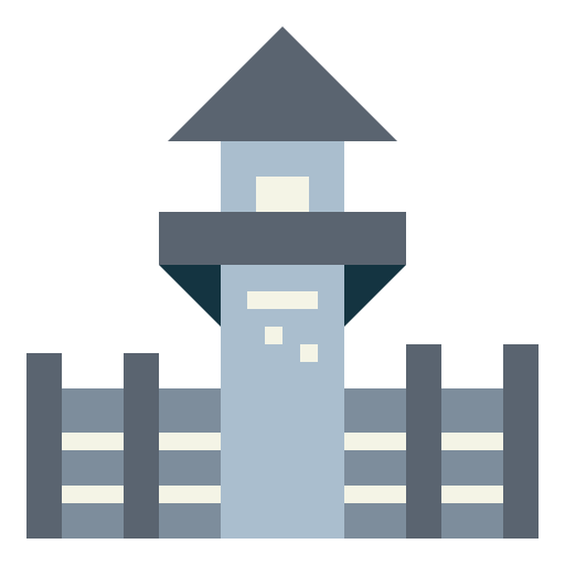 wieża strażnicza Smalllikeart Flat ikona