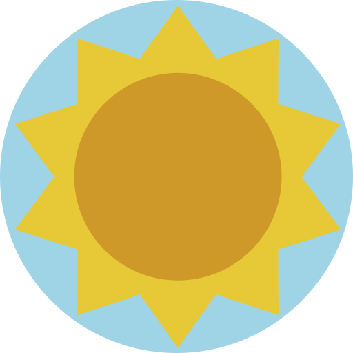 soleado Detailed Flat Circular Flat icono