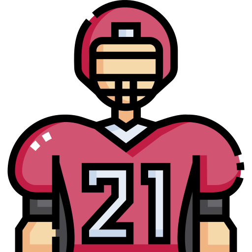 アメリカンフットボール選手 Detailed Straight Lineal color icon