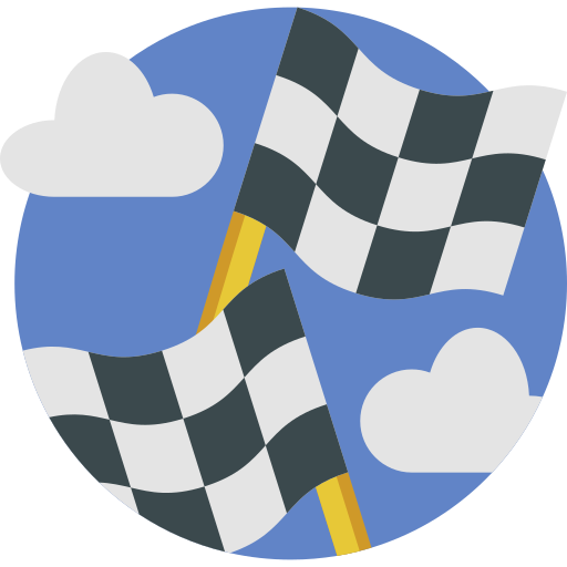flaga w szachownicę Detailed Flat Circular Flat ikona