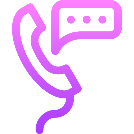 telefoongesprek Basic Gradient Lineal color icoon