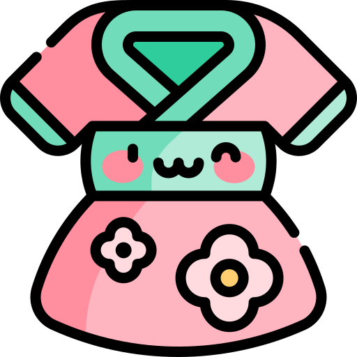 kimono Kawaii Lineal color icono