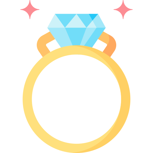 anillo de diamantes Special Flat icono
