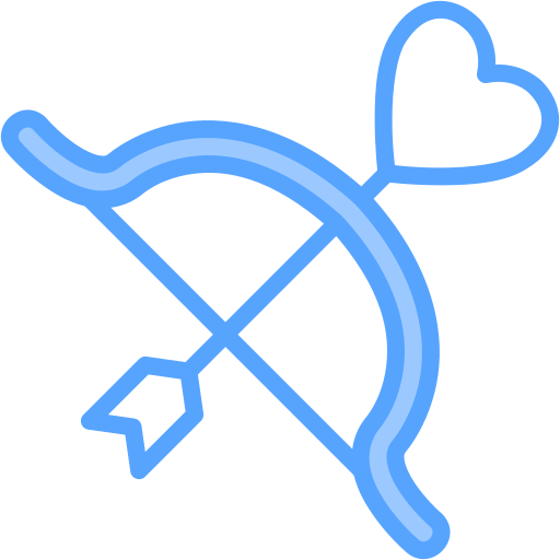 Bow and arrow Generic Blue icon