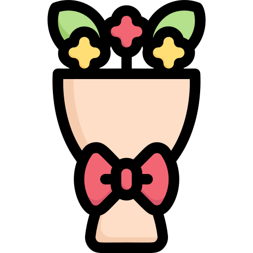 bukiet kwiatów Generic Outline Color ikona