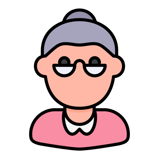 老婦人 Generic Outline Color icon
