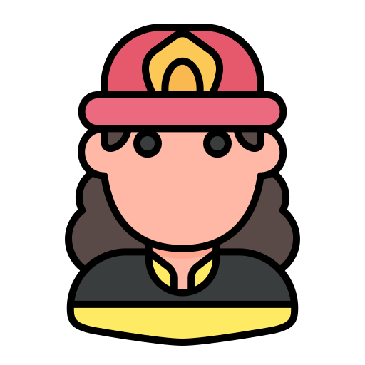 Firewoman Generic Outline Color icon