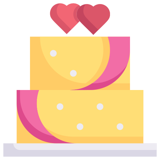 pastel de boda Generic Flat icono