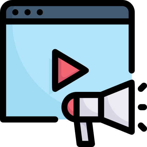 Video advertising Generic Outline Color icon