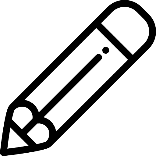 연필 Detailed Rounded Lineal icon