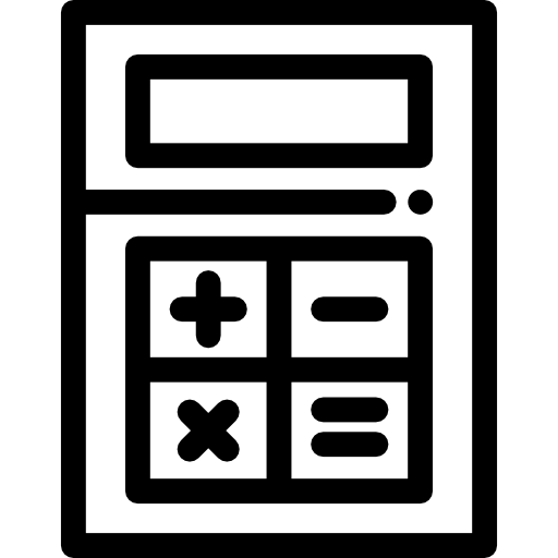 calculatrice Detailed Rounded Lineal Icône