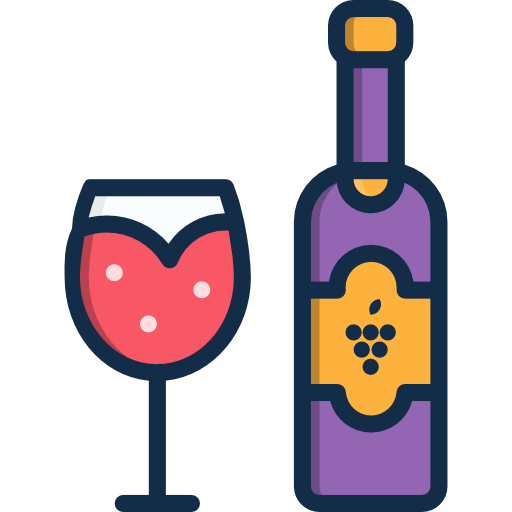 Wine bottle Linector Lineal Color icon