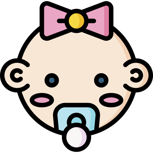 女の赤ちゃん Special Lineal color icon