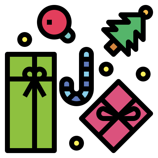 Christmas present Smalllikeart Lineal Color icon