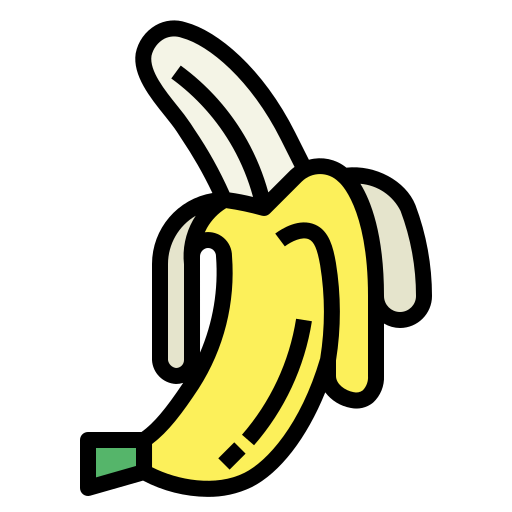 banaan Smalllikeart Lineal Color icoon
