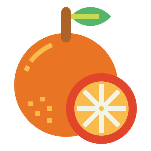 オレンジ Smalllikeart Flat icon