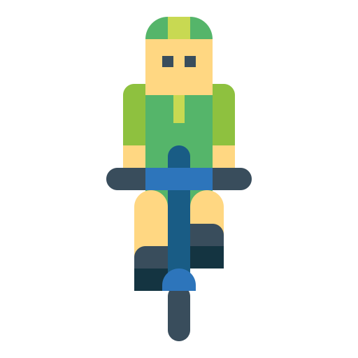 Cyclist Smalllikeart Flat icon