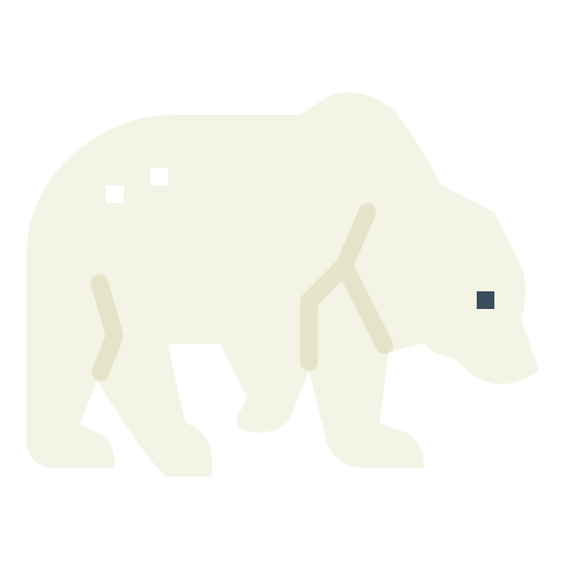 urso polar Smalllikeart Flat Ícone