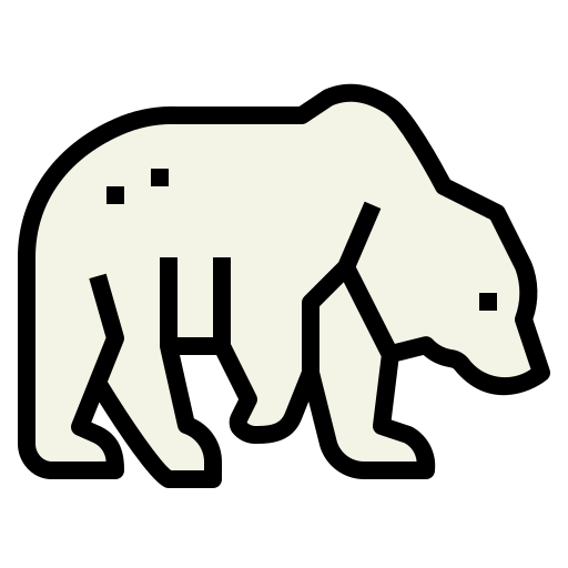 niedźwiedź polarny Smalllikeart Lineal Color ikona