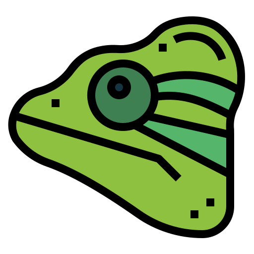 Chameleon Smalllikeart Lineal Color icon