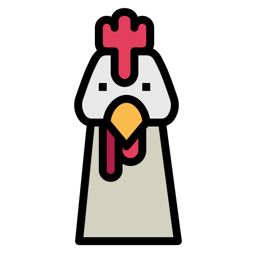 Курица Smalllikeart Lineal Color иконка