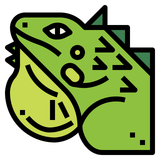 iguana Smalllikeart Lineal Color ikona