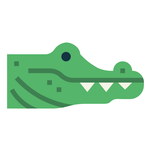 krokodil Smalllikeart Flat icoon
