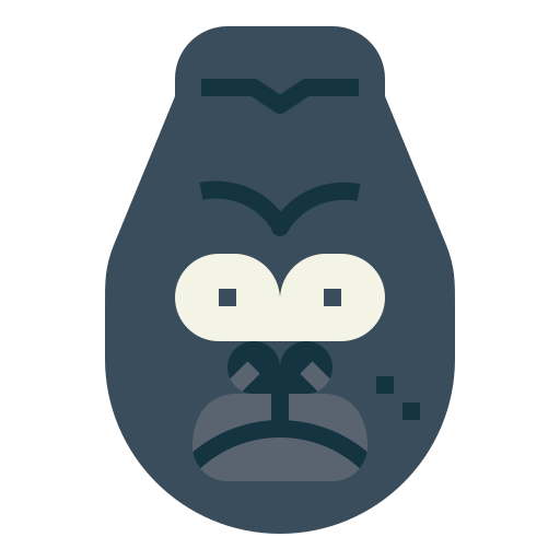 Gorilla Smalllikeart Flat icon