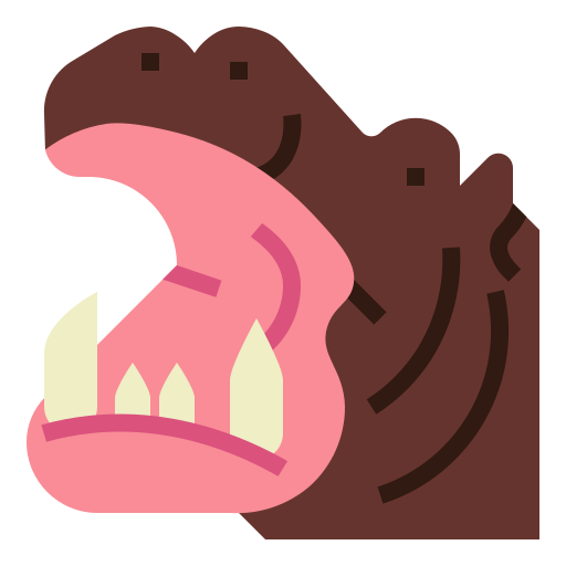 Hippopotamus Smalllikeart Flat icon