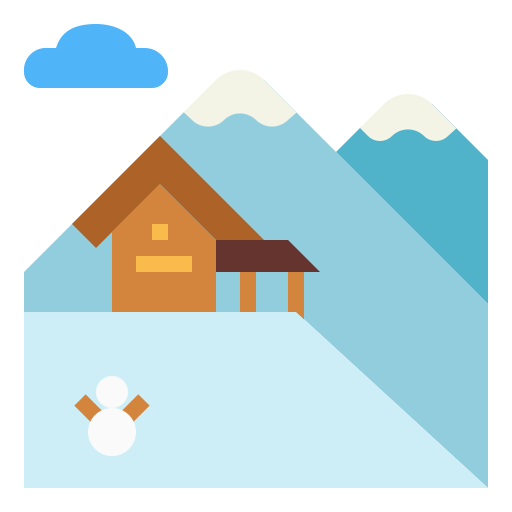 スキーリゾート Smalllikeart Flat icon