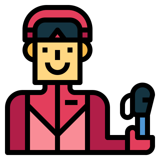 Skier Smalllikeart Lineal Color icon