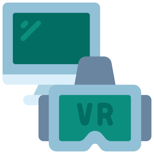VR technology Juicy Fish Flat icon