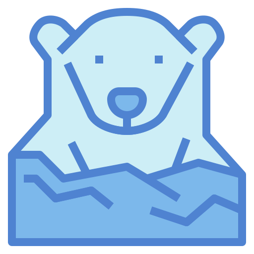 oso polar Generic Blue icono