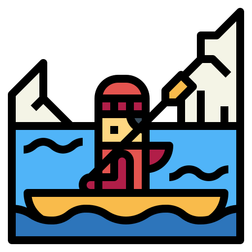 Kayak Smalllikeart Lineal Color icon