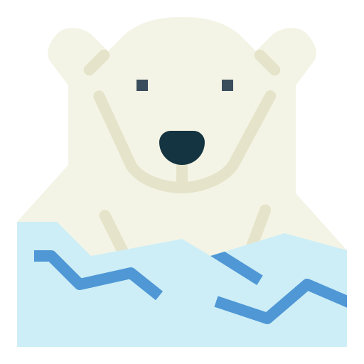 orso polare Smalllikeart Flat icona