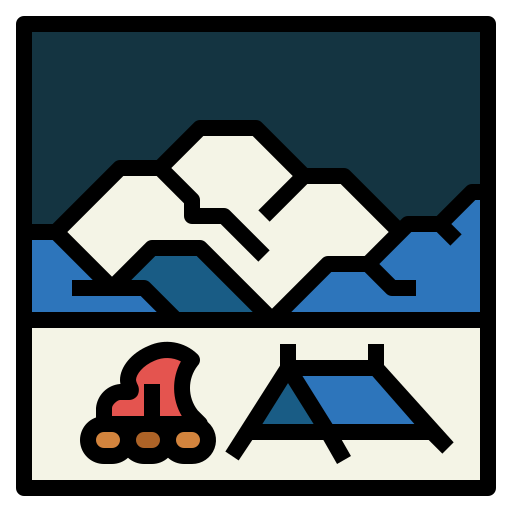 camping Smalllikeart Lineal Color icon