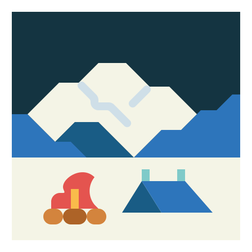 캠핑 Smalllikeart Flat icon