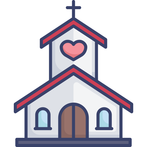 Церковь Roundicons Premium Lineal Color иконка