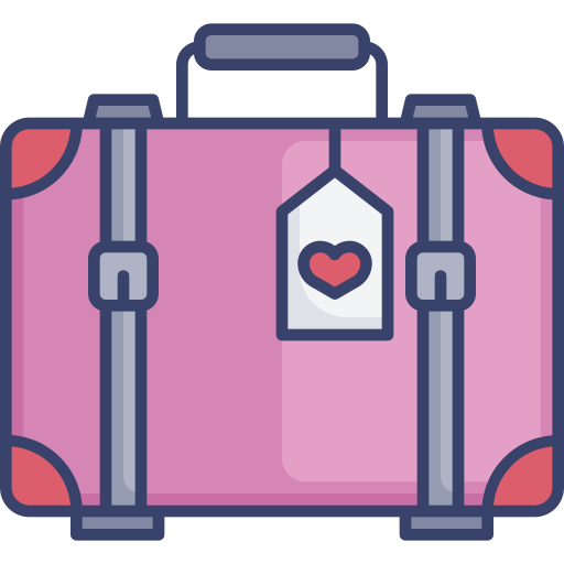 Suitcase Roundicons Premium Lineal Color icon