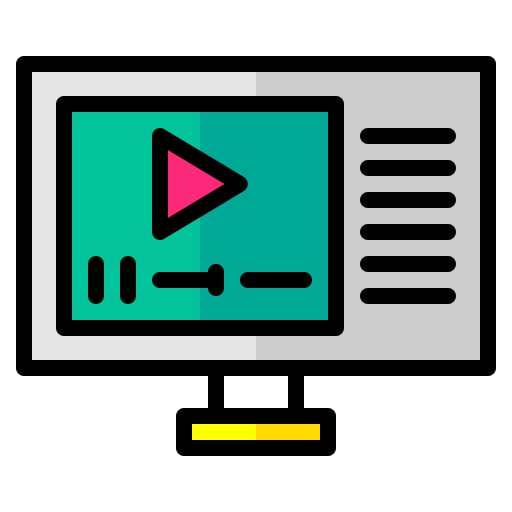 video-advertenties Generic Outline Color icoon