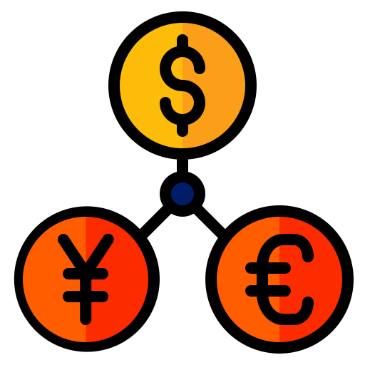 monedas Generic Outline Color icono