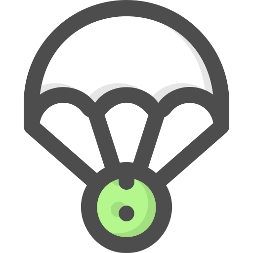 parachute Generic Outline Color icoon