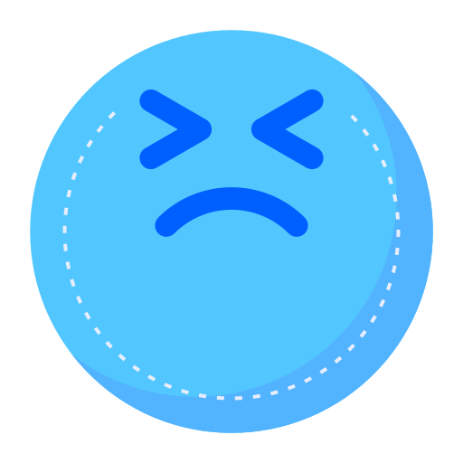 悲しい顔 Generic Blue icon